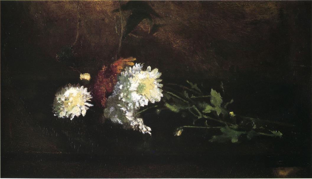 Wikioo.org - The Encyclopedia of Fine Arts - Painting, Artwork by John La Farge - Nosegay of Chrysanthemums