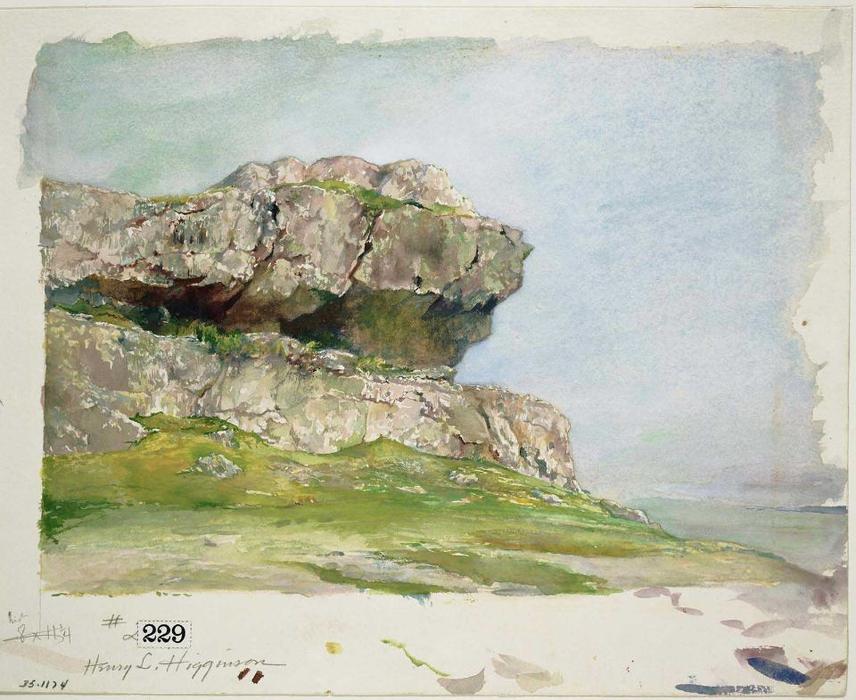 Wikioo.org – La Enciclopedia de las Bellas Artes - Pintura, Obras de arte de John La Farge - Rocas en Newport