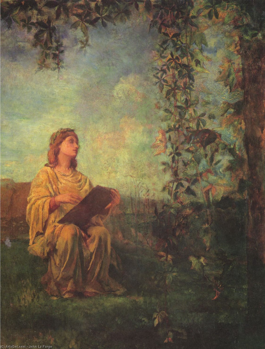 Wikioo.org - Bách khoa toàn thư về mỹ thuật - Vẽ tranh, Tác phẩm nghệ thuật John La Farge - The Muse of Painting