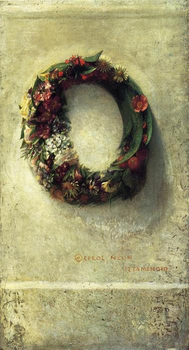 WikiOO.org - Enciklopedija dailės - Tapyba, meno kuriniai John La Farge - Wreath of Flowers
