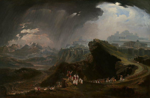 Wikioo.org - The Encyclopedia of Fine Arts - Painting, Artwork by John Martin - Joshua Commanding the Sun to Stand Still upon Gibeon