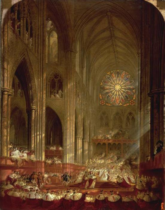 WikiOO.org - Encyclopedia of Fine Arts - Målning, konstverk John Martin - The Coronation of Queen Victoria