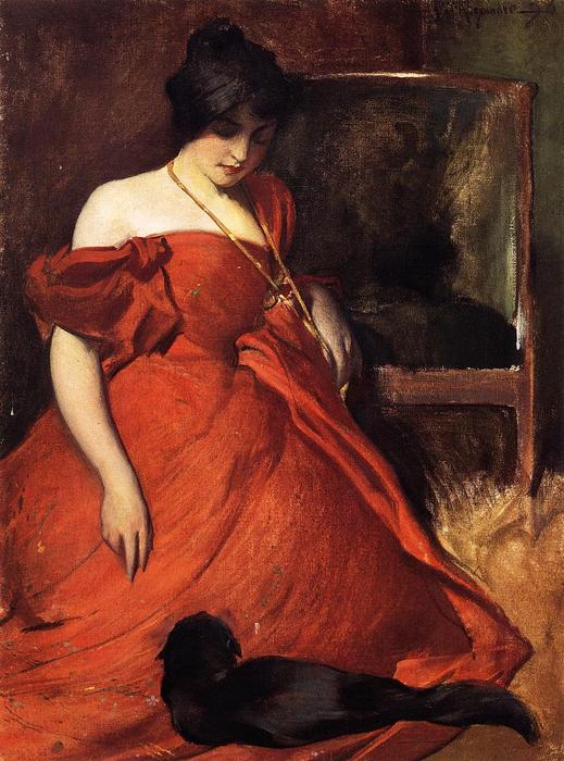 Wikioo.org - The Encyclopedia of Fine Arts - Painting, Artwork by John White Alexander - Black and Red