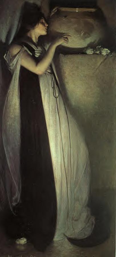 Wikioo.org - The Encyclopedia of Fine Arts - Painting, Artwork by John White Alexander - Isabella and the Pot of Basil