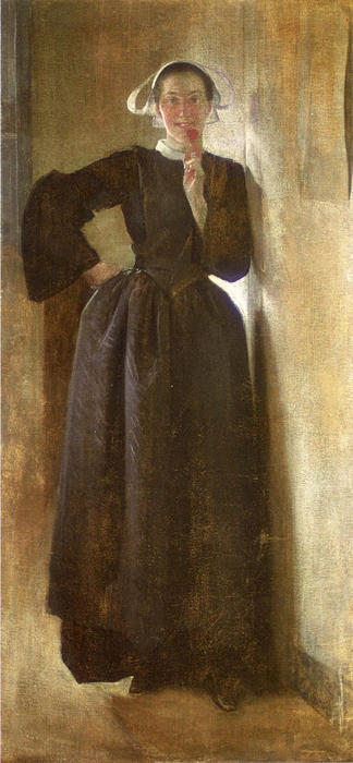 Wikioo.org - Die Enzyklopädie bildender Kunst - Malerei, Kunstwerk von John White Alexander - Josephine, die Breton Maid