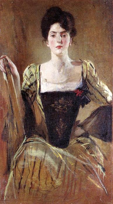 WikiOO.org - Encyclopedia of Fine Arts - Malba, Artwork John White Alexander - The Green Gown