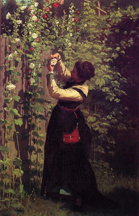 Wikioo.org - The Encyclopedia of Fine Arts - Painting, Artwork by Jonathan Eastman Johnson - Catching the Bee