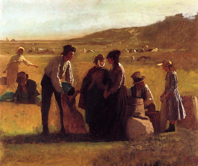 Wikioo.org - The Encyclopedia of Fine Arts - Painting, Artwork by Jonathan Eastman Johnson - Cranberry Pickers