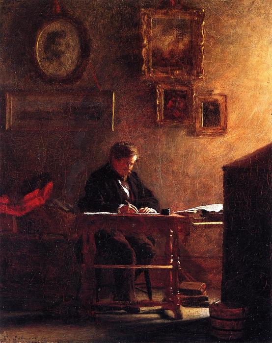 Wikioo.org - The Encyclopedia of Fine Arts - Painting, Artwork by Jonathan Eastman Johnson - Self Portrait 1