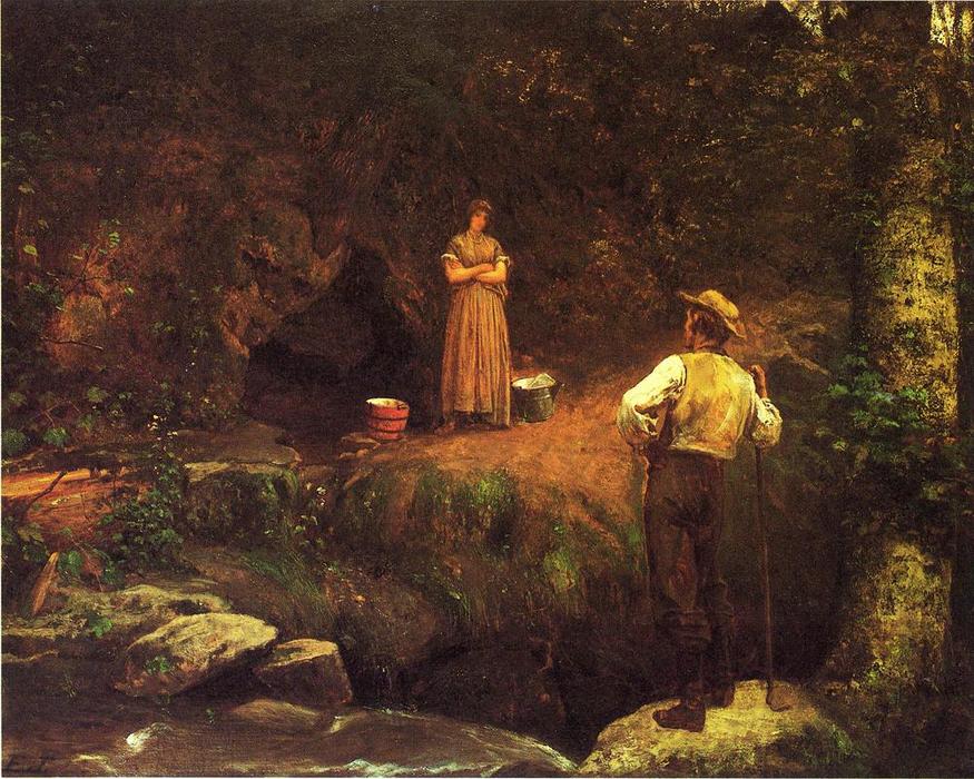 Wikioo.org - The Encyclopedia of Fine Arts - Painting, Artwork by Jonathan Eastman Johnson - The Early Lovers