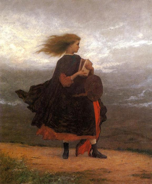 WikiOO.org - Encyclopedia of Fine Arts - Schilderen, Artwork Jonathan Eastman Johnson - The Girl I Left Behind Me