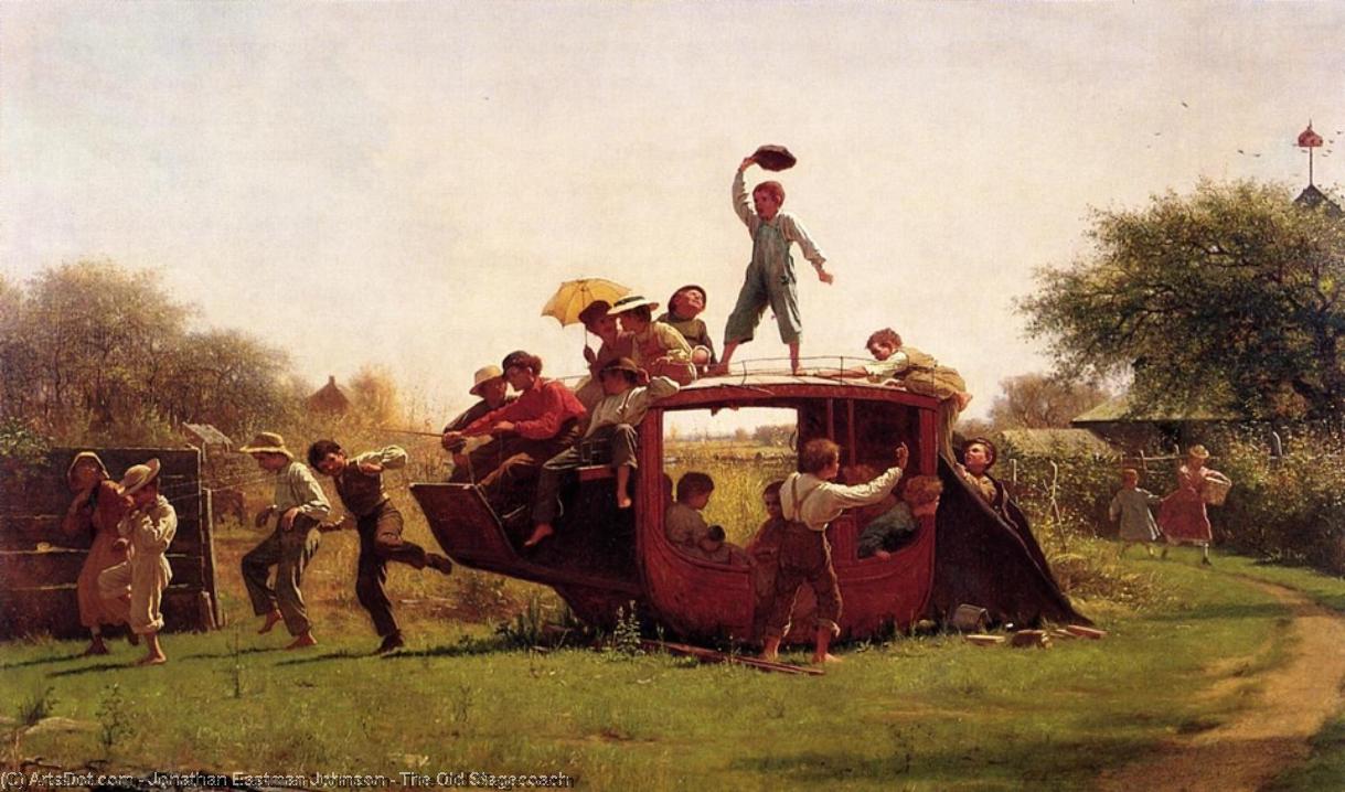 Wikioo.org - The Encyclopedia of Fine Arts - Painting, Artwork by Jonathan Eastman Johnson - The Old Stagecoach