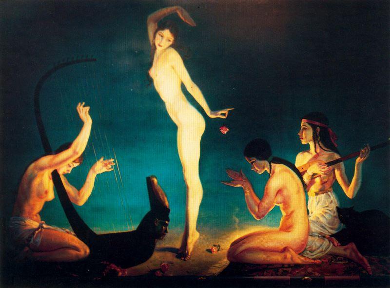 Wikioo.org - The Encyclopedia of Fine Arts - Painting, Artwork by Jorge Apperley (George Owen Wynne Apperley) - A dancer from ancient Egypt