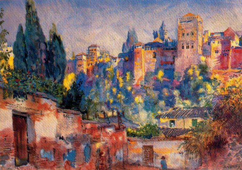 Wikioo.org – La Enciclopedia de las Bellas Artes - Pintura, Obras de arte de Jorge Apperley (George Owen Wynne Apperley) - La Alhambra