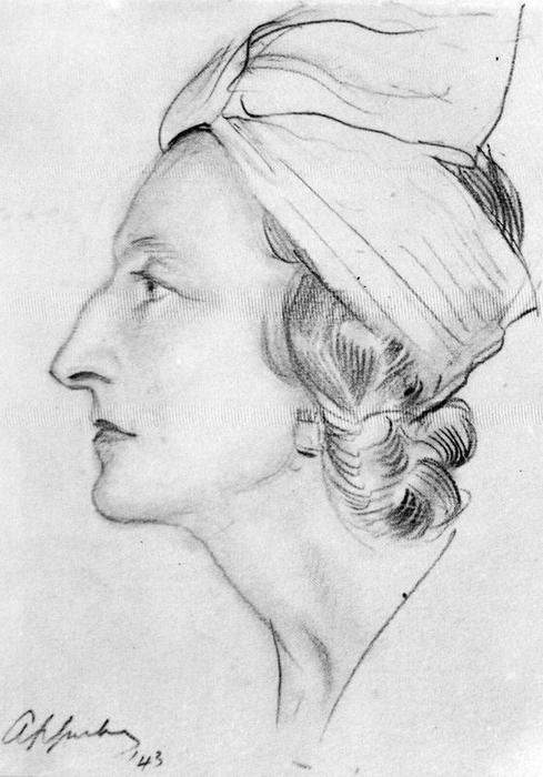WikiOO.org - Encyclopedia of Fine Arts - Maleri, Artwork Jorge Apperley (George Owen Wynne Apperley) - Mrs. Rafferty