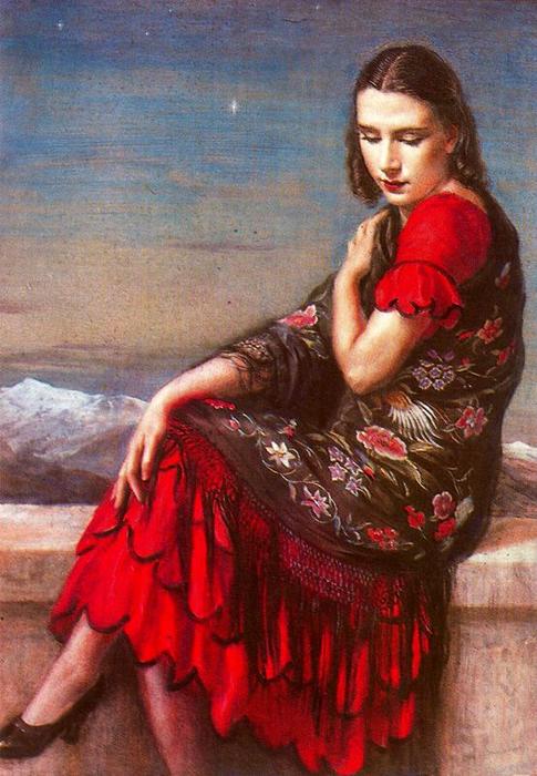 Wikioo.org – La Enciclopedia de las Bellas Artes - Pintura, Obras de arte de Jorge Apperley (George Owen Wynne Apperley) - Nostalgia de Granada