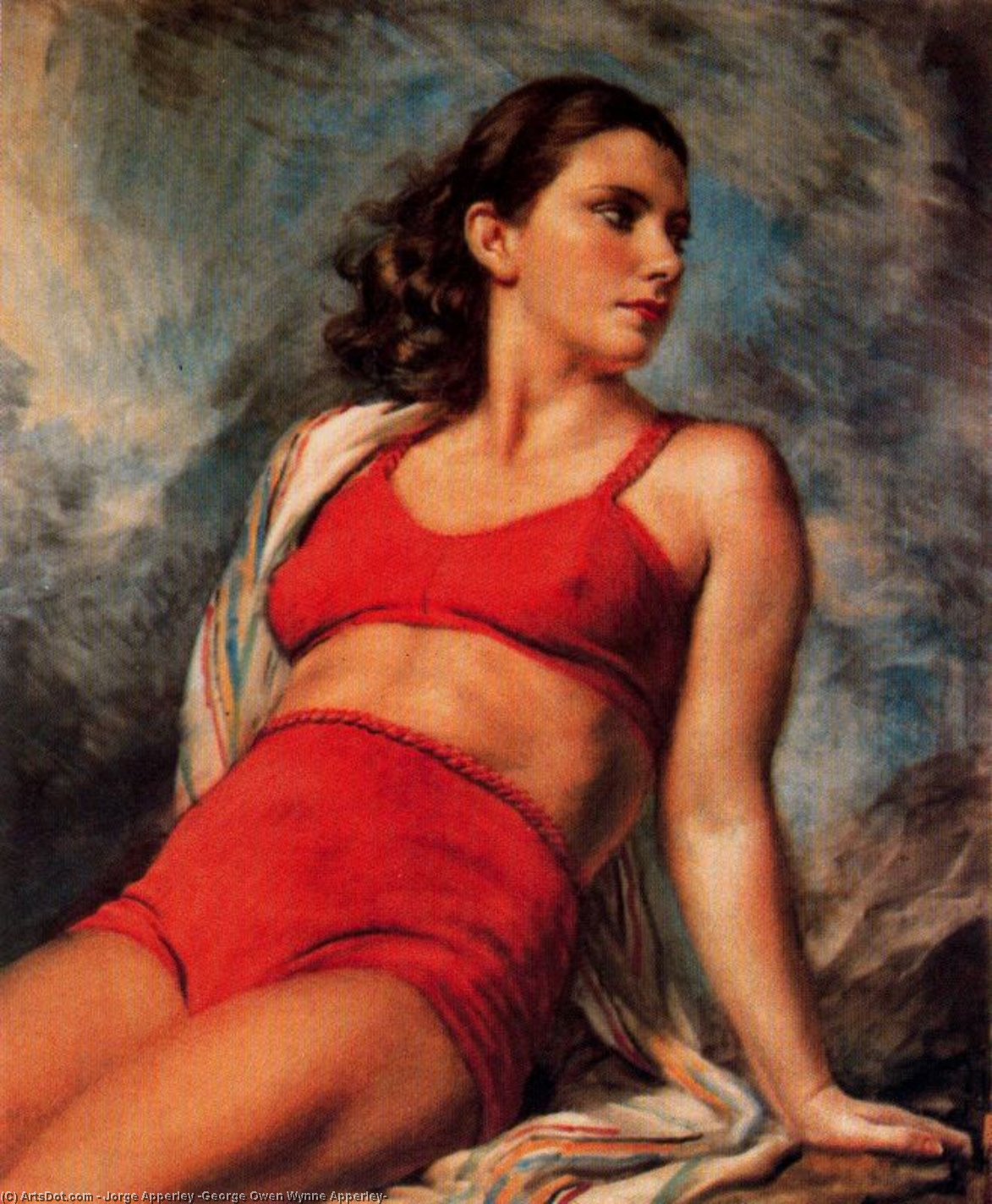 Wikioo.org - The Encyclopedia of Fine Arts - Painting, Artwork by Jorge Apperley (George Owen Wynne Apperley) - Red jersey