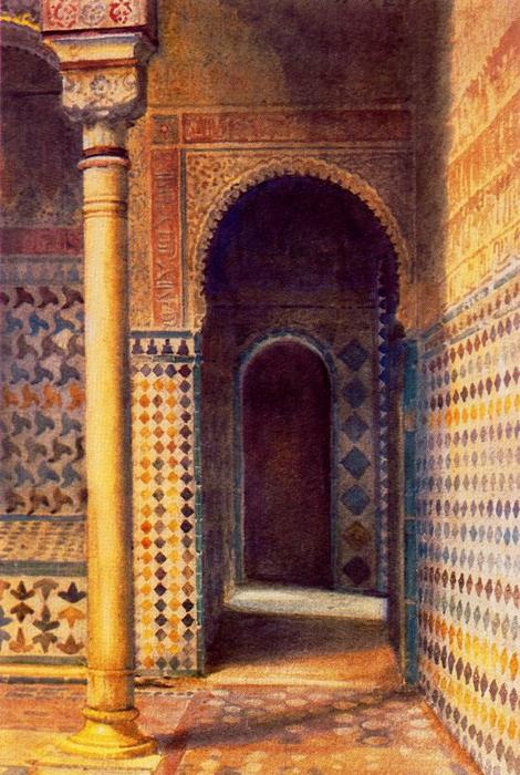 Wikioo.org – L'Enciclopedia delle Belle Arti - Pittura, Opere di Jorge Apperley (George Owen Wynne Apperley) - Rest Room (La Alhambra)