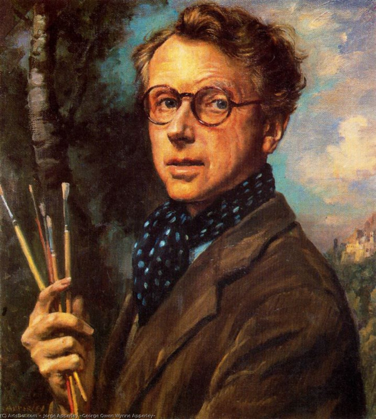 WikiOO.org - אנציקלופדיה לאמנויות יפות - ציור, יצירות אמנות Jorge Apperley (George Owen Wynne Apperley) - Self-portrait