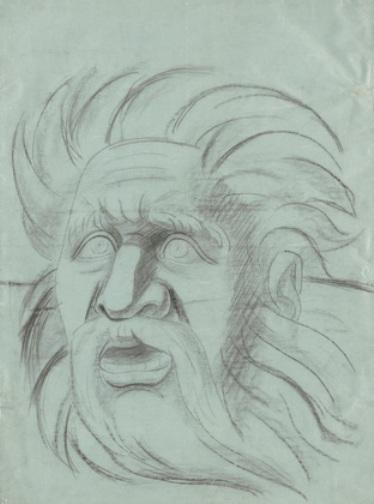 WikiOO.org - 百科事典 - 絵画、アートワーク Jose Clemente Orozco - ケツァルコアトルの頭