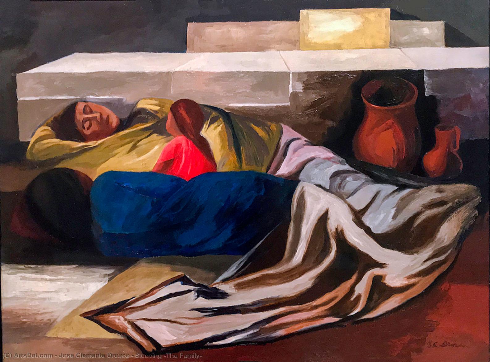 Wikioo.org - The Encyclopedia of Fine Arts - Painting, Artwork by Jose Clemente Orozco - Sleeping (The Family)