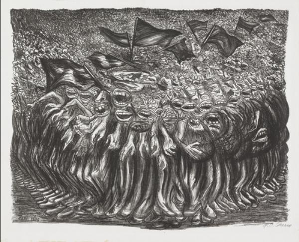 Wikioo.org - The Encyclopedia of Fine Arts - Painting, Artwork by Jose Clemente Orozco - The Masses