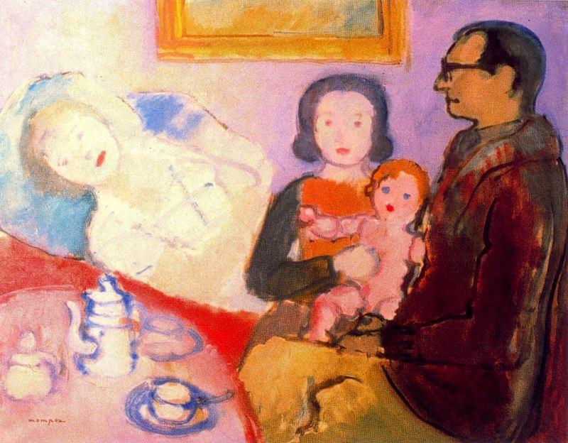 Wikioo.org - The Encyclopedia of Fine Arts - Painting, Artwork by Josep Mompou Dencausse - Family Gathered