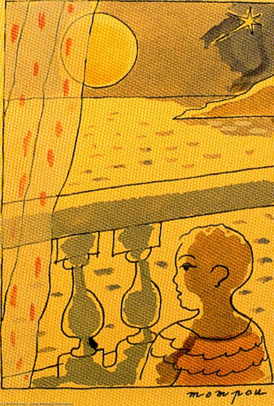 WikiOO.org - Enciklopedija likovnih umjetnosti - Slikarstvo, umjetnička djela Josep Mompou Dencausse - Four Illustrations For The The Book Paradiso 2