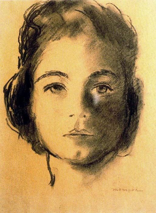 WikiOO.org - Encyclopedia of Fine Arts - Maľba, Artwork Josep Mompou Dencausse - Portrait Of Fifina