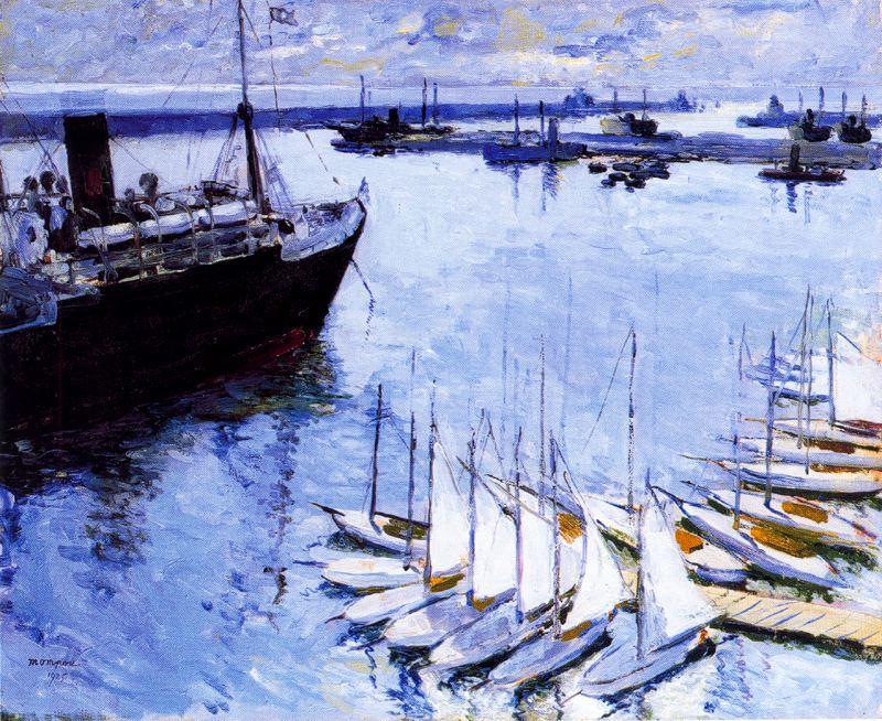 Wikioo.org – La Enciclopedia de las Bellas Artes - Pintura, Obras de arte de Josep Mompou Dencausse - en el Puerto