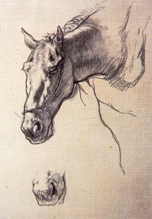 WikiOO.org - Encyclopedia of Fine Arts - Lukisan, Artwork José Jiménez Aranda - Study of horses 1