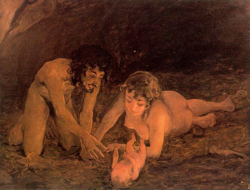 Wikioo.org - The Encyclopedia of Fine Arts - Painting, Artwork by José Jiménez Aranda - The first child