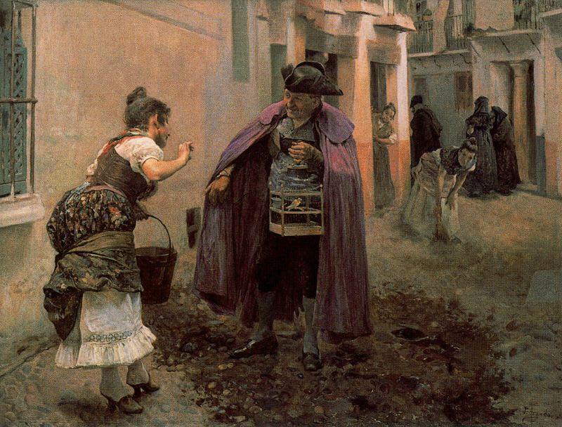 Wikioo.org - The Encyclopedia of Fine Arts - Painting, Artwork by José Jiménez Aranda - The old canary