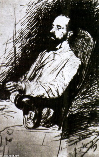 WikiOO.org - 백과 사전 - 회화, 삽화 José Mongrell Torrent - Portrait Of Don Vicente Ruiz