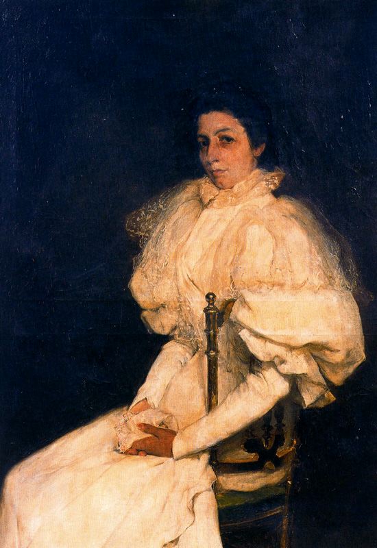 Wikioo.org - The Encyclopedia of Fine Arts - Painting, Artwork by José Mongrell Torrent - Portrait Of Doña María Del Rosario Millán Y García-Conde