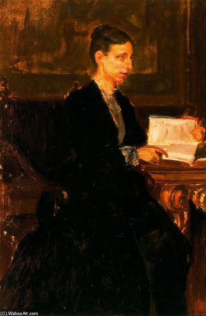WikiOO.org - אנציקלופדיה לאמנויות יפות - ציור, יצירות אמנות José Mongrell Torrent - Portrait Of Doña María Teresa Enríquez De Navara Y Roca De Togores
