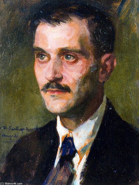 WikiOO.org - 백과 사전 - 회화, 삽화 José Mongrell Torrent - Portrait Of Santiago Pedrós