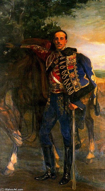 WikiOO.org - Encyclopedia of Fine Arts - Lukisan, Artwork José Mongrell Torrent - Portrait Of Alfonso Xiii
