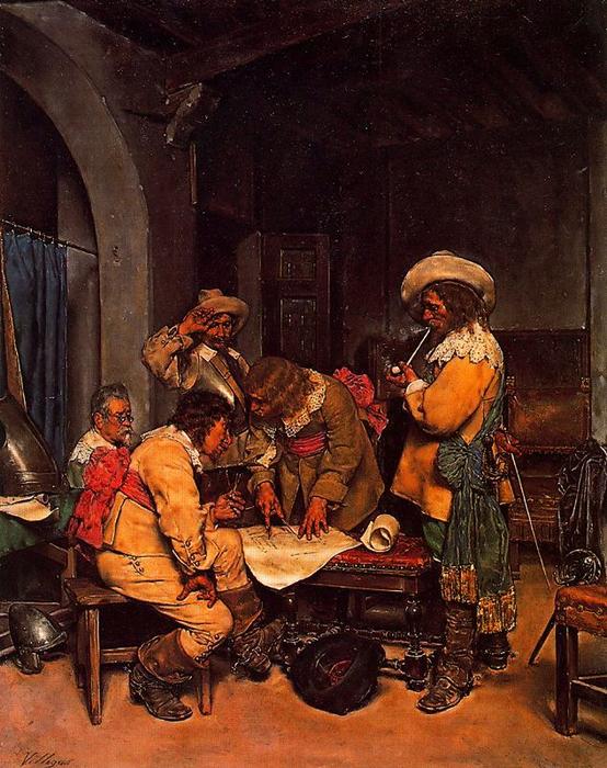 WikiOO.org - Encyclopedia of Fine Arts - Målning, konstverk José Villegas Cordero - Battle Plan