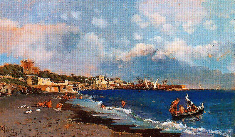 Wikioo.org - The Encyclopedia of Fine Arts - Painting, Artwork by José Villegas Cordero - Bay Of Naples