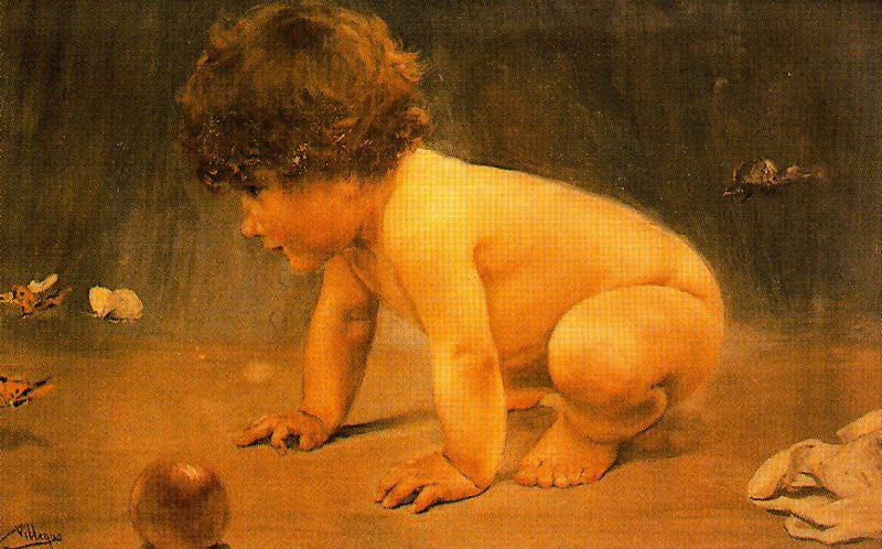 WikiOO.org - אנציקלופדיה לאמנויות יפות - ציור, יצירות אמנות José Villegas Cordero - Figure Of A Child
