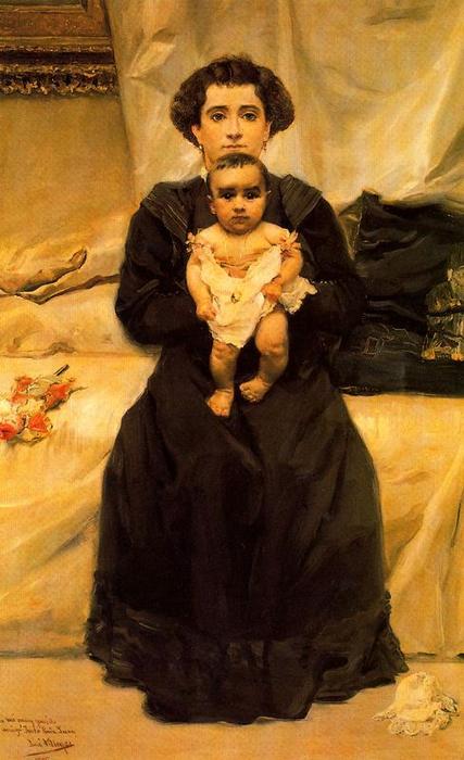Wikioo.org - The Encyclopedia of Fine Arts - Painting, Artwork by José Villegas Cordero - Maternity