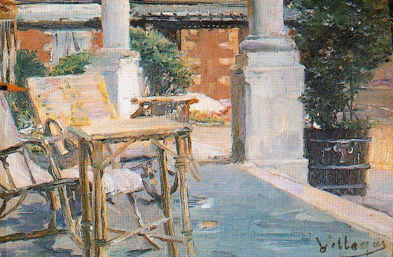 Wikioo.org - The Encyclopedia of Fine Arts - Painting, Artwork by José Villegas Cordero - On The Terrace