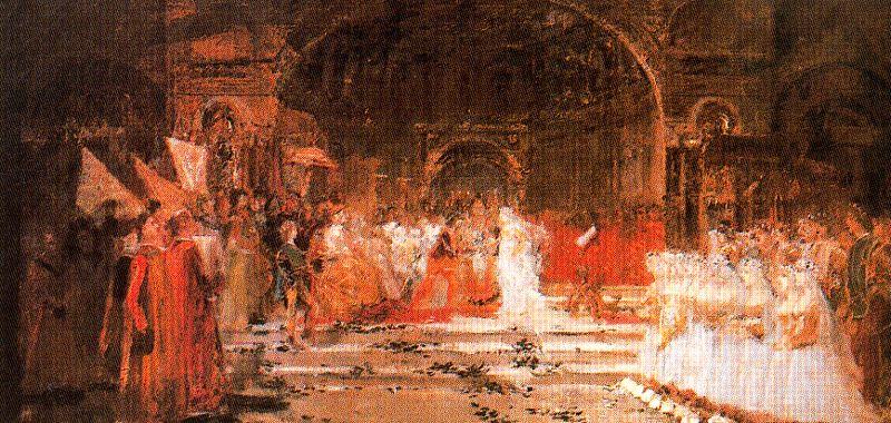 Wikioo.org - The Encyclopedia of Fine Arts - Painting, Artwork by José Villegas Cordero - Sketch For The Feast Of The Maries