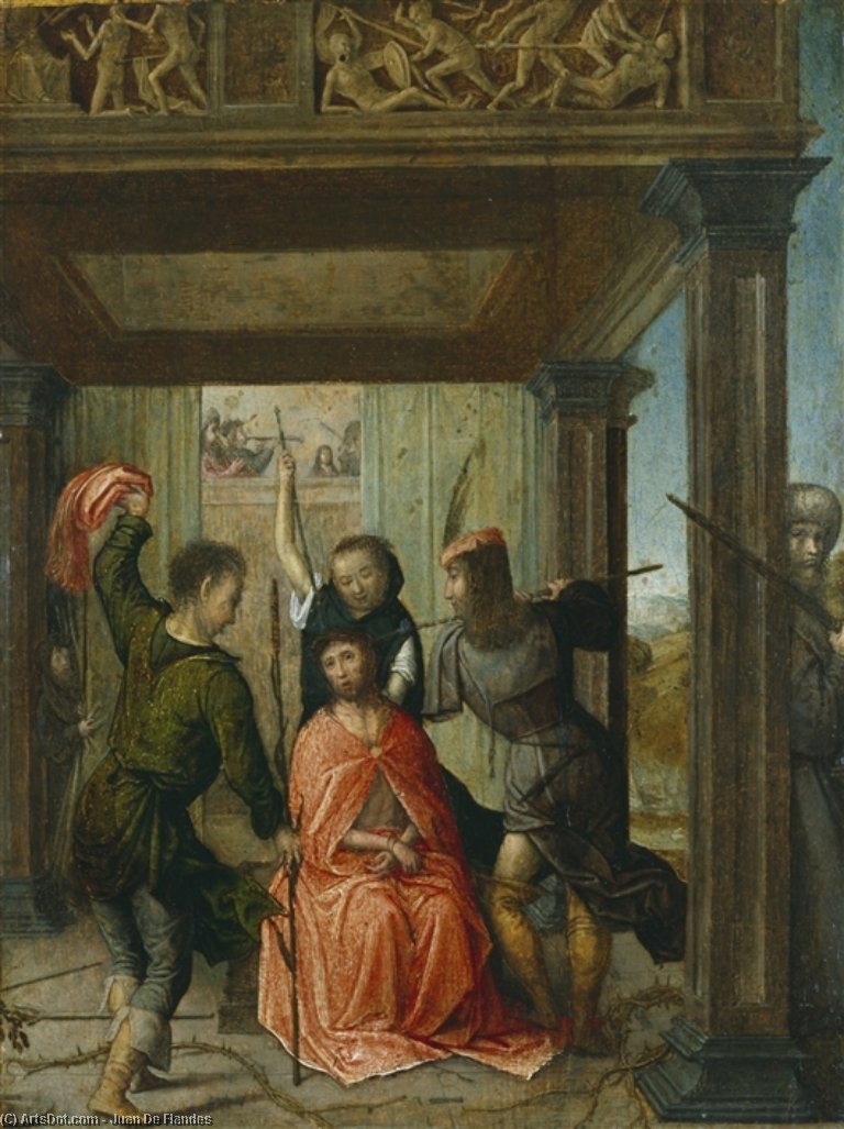 WikiOO.org - Енциклопедия за изящни изкуства - Живопис, Произведения на изкуството Juan De Flandes - Christ Crowned with Thorns