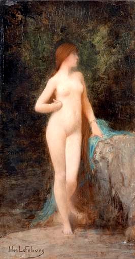WikiOO.org - Encyclopedia of Fine Arts - Maleri, Artwork Jules Joseph Lefebvre - Chloe (study)