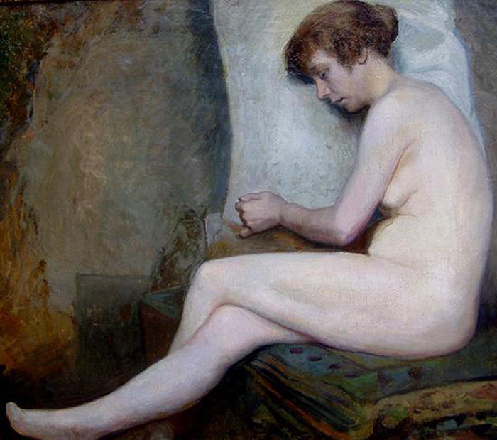 Wikioo.org – La Enciclopedia de las Bellas Artes - Pintura, Obras de arte de Jules Joseph Lefebvre - Susanne (sin terminar)
