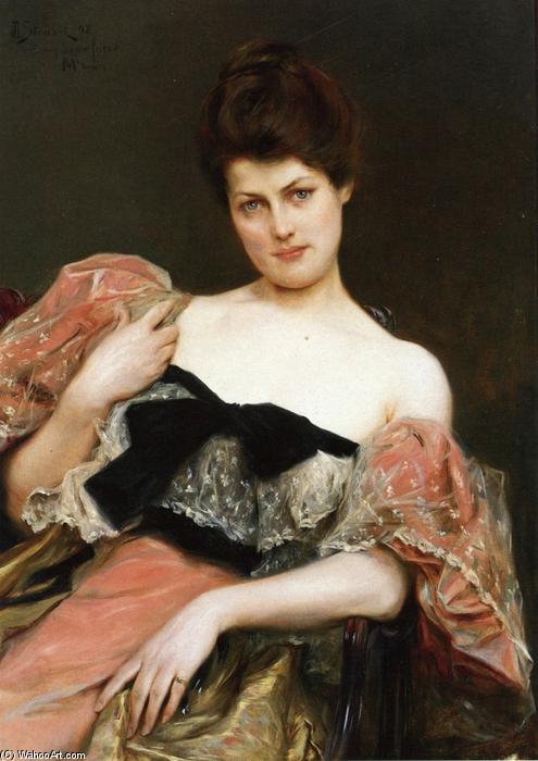 Wikioo.org - The Encyclopedia of Fine Arts - Painting, Artwork by Julius Leblanc Stewart - Portrait of a Lady
