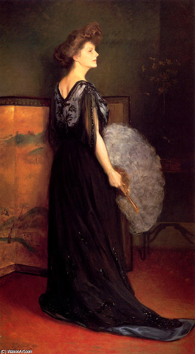 Wikioo.org - The Encyclopedia of Fine Arts - Painting, Artwork by Julius Leblanc Stewart - Portrait Of Mrs. Francis Stanton Blake