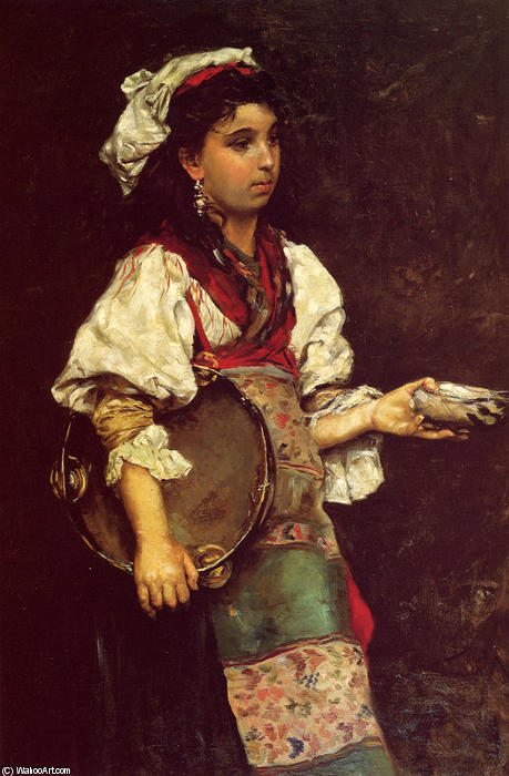 Wikioo.org - The Encyclopedia of Fine Arts - Painting, Artwork by Julius Leblanc Stewart - Spanish Girl